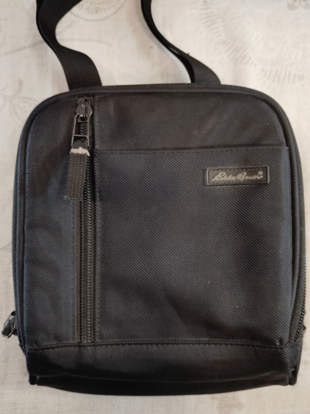 Eddie Bauer Black Compact Messenger Crossbody Bag